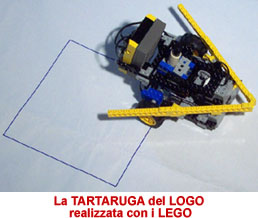 La tartaruga del LOGO realizzata con LEGO RCX, by Mario Ferrari
